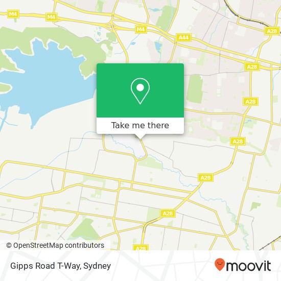 Mapa Gipps Road T-Way