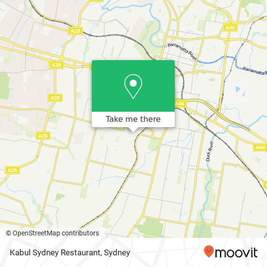 Kabul Sydney Restaurant map