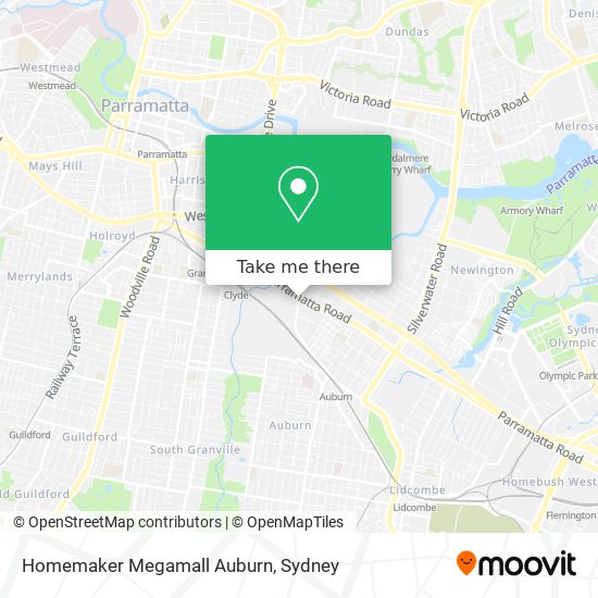 Mapa Homemaker Megamall Auburn