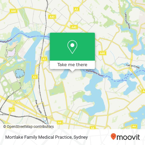Mapa Mortlake Family Medical Practice