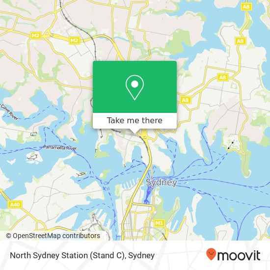 North Sydney Station (Stand C) map