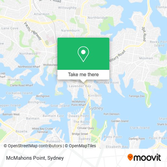 McMahons Point map