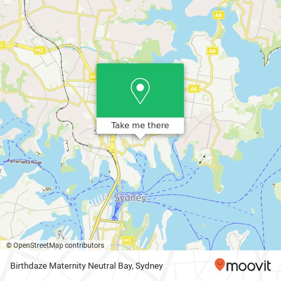 Mapa Birthdaze Maternity Neutral Bay