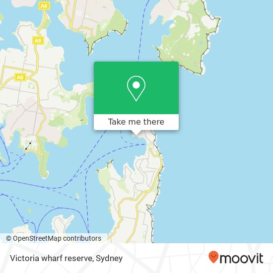 Mapa Victoria wharf reserve