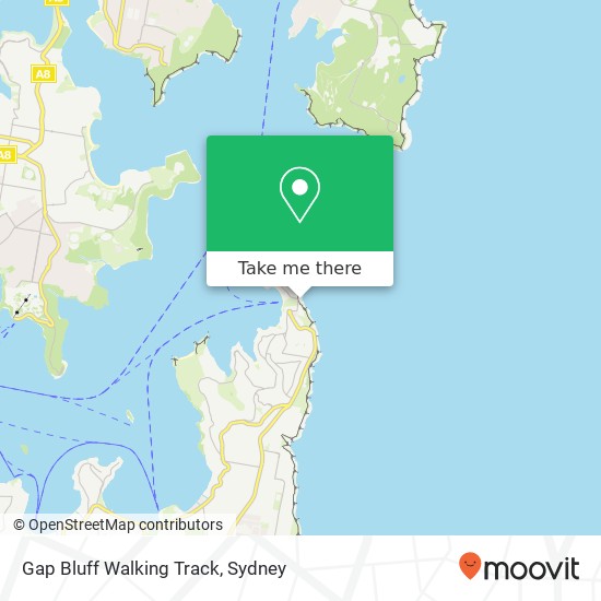 Mapa Gap Bluff Walking Track