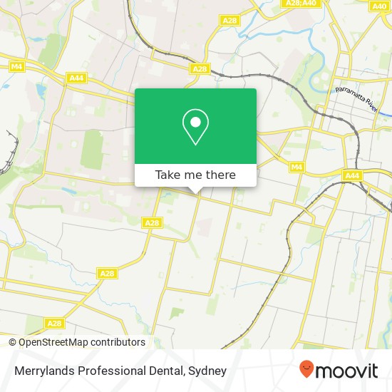 Merrylands Professional Dental map