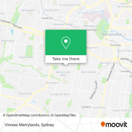 Mapa Vinnies Merrylands