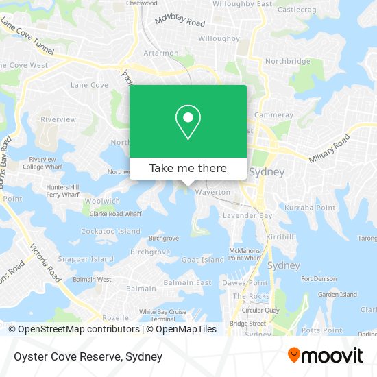 Oyster Cove Reserve map
