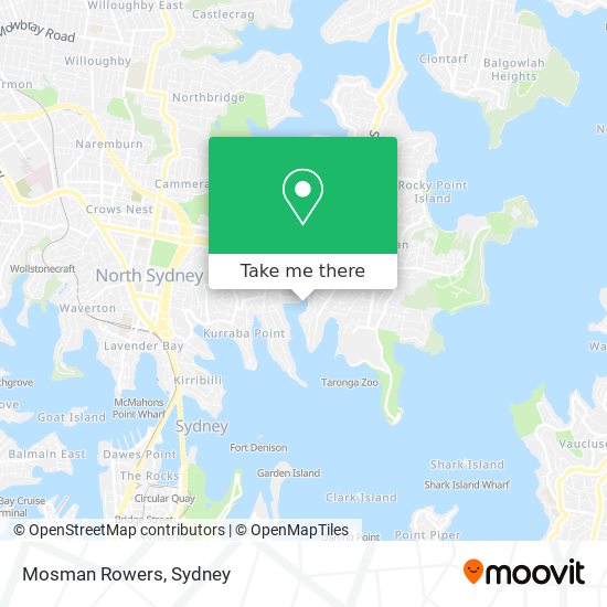 Mosman Rowers map