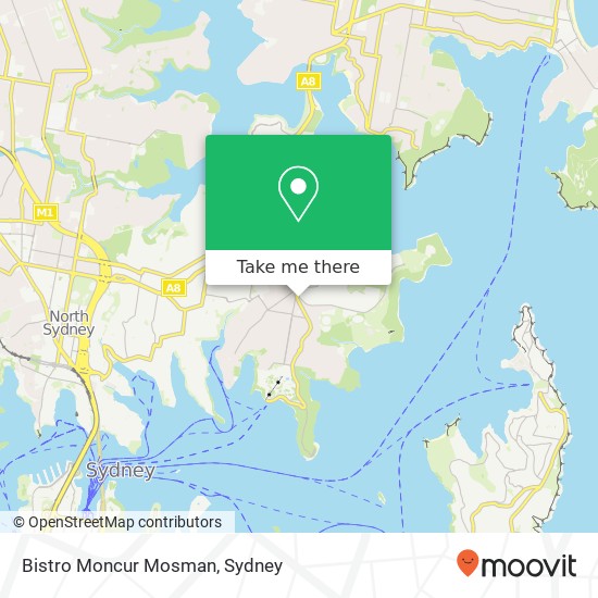 Mapa Bistro Moncur Mosman