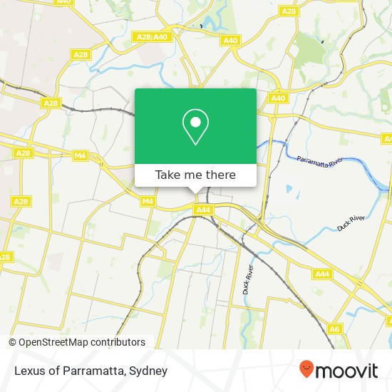 Lexus of Parramatta map
