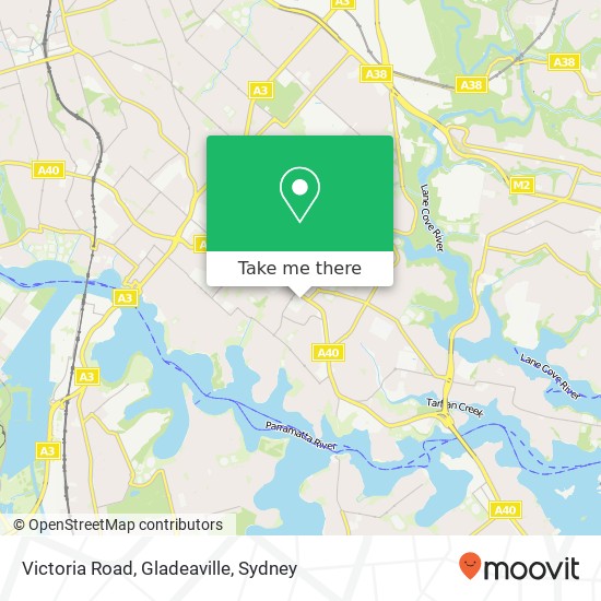 Mapa Victoria Road, Gladeaville