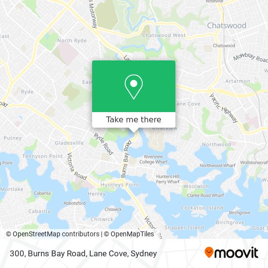 300, Burns Bay Road, Lane Cove map