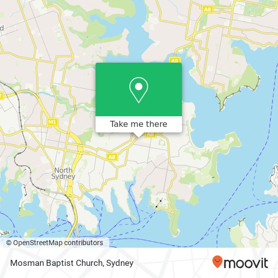 Mosman Baptist Church map