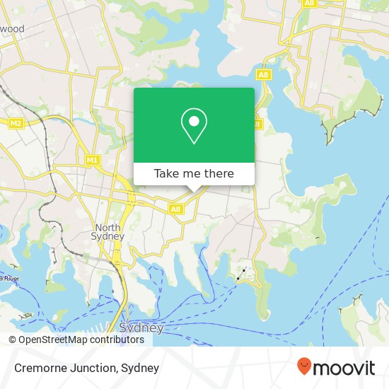 Mapa Cremorne Junction