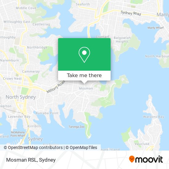 Mosman RSL map