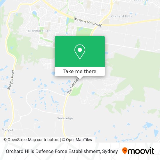 Orchard Hills Defence Force Establishment map