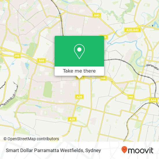 Smart Dollar Parramatta Westfields map