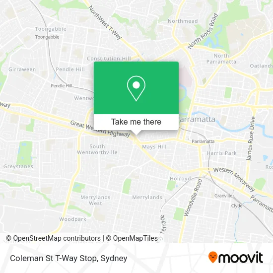 Coleman St T-Way Stop map