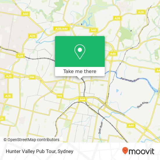 Hunter Valley Pub Tour map