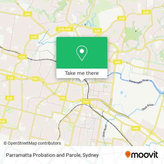 Mapa Parramatta Probation and Parole