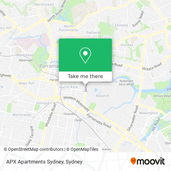 Mapa APX Apartments Sydney