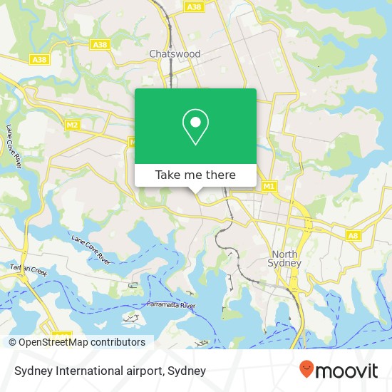 Mapa Sydney International airport
