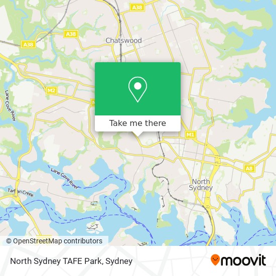 North Sydney TAFE Park map