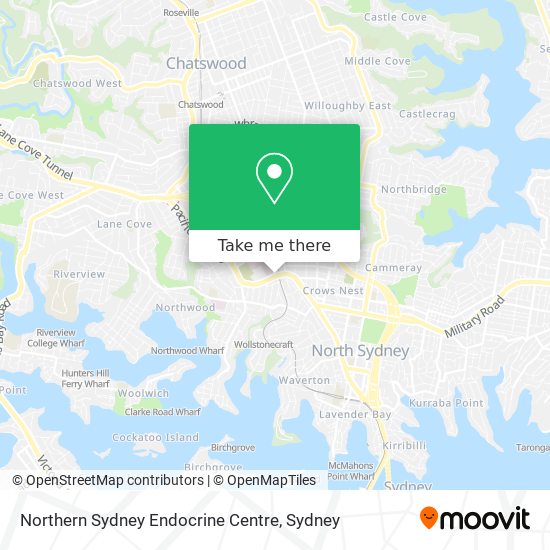 Mapa Northern Sydney Endocrine Centre