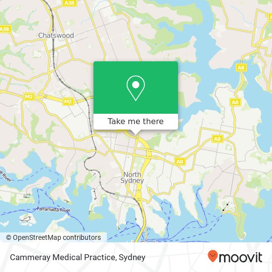 Mapa Cammeray Medical Practice