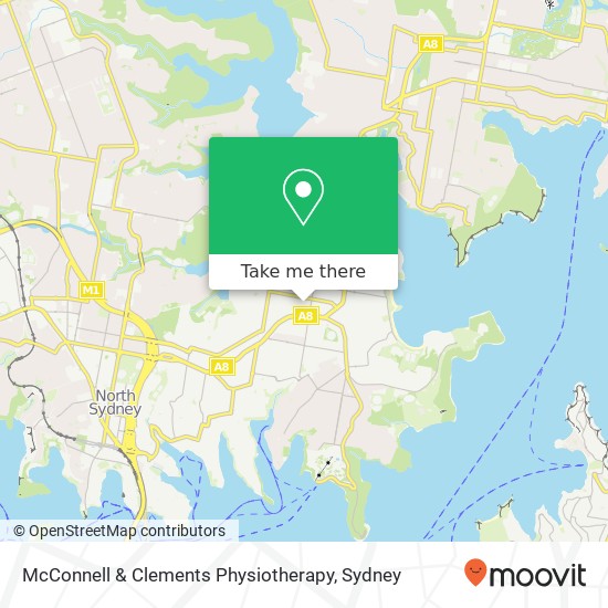 McConnell & Clements Physiotherapy map