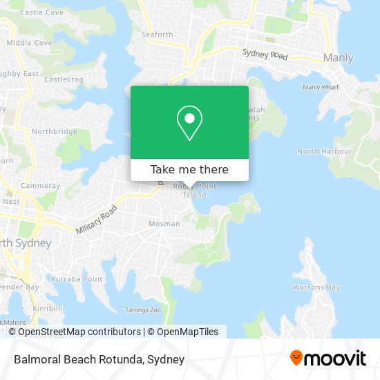 Balmoral Beach Rotunda map