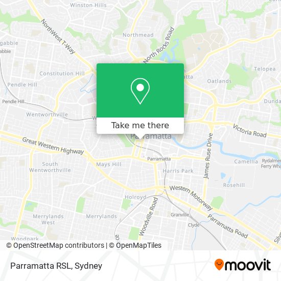 Mapa Parramatta RSL