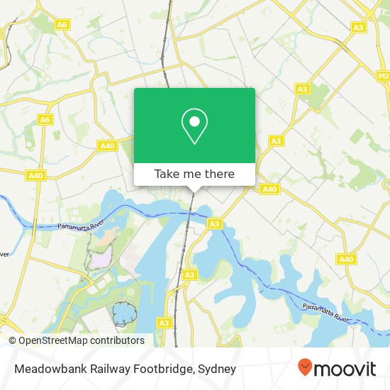 Mapa Meadowbank Railway Footbridge