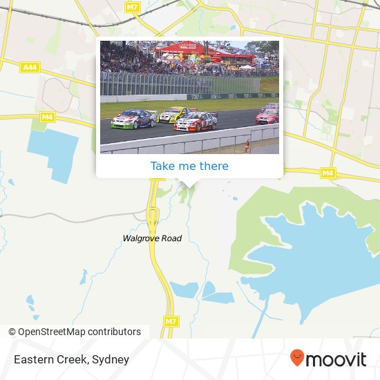 Mapa Eastern Creek