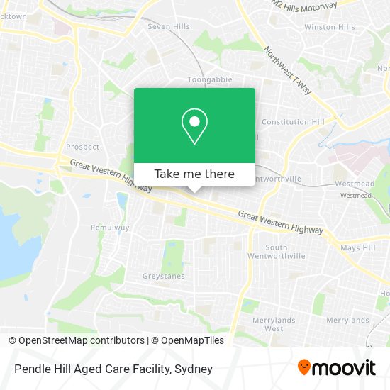 Pendle Hill Aged Care Facility map