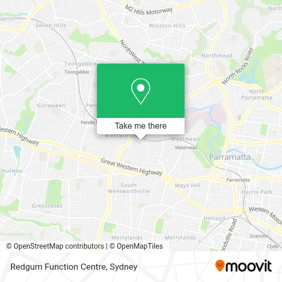 Mapa Redgum Function Centre