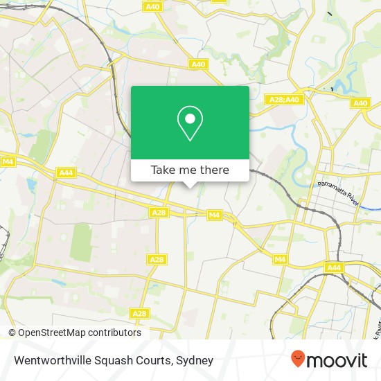 Mapa Wentworthville Squash Courts