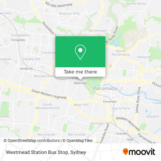 Mapa Westmead Station Bus Stop