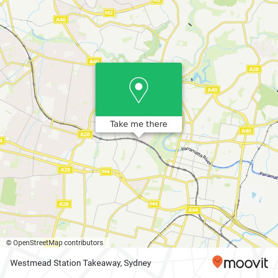 Mapa Westmead Station Takeaway