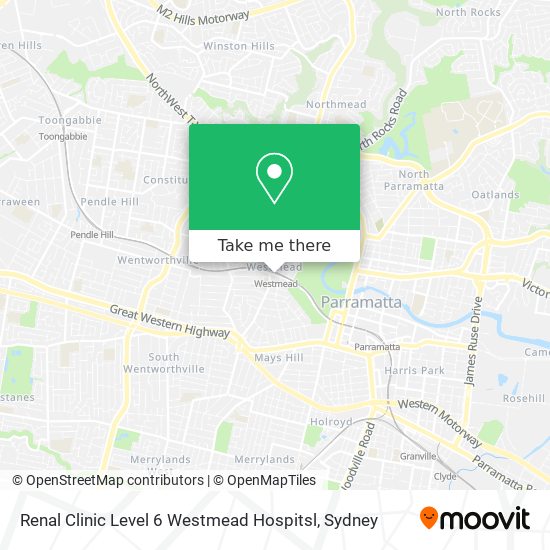 Renal Clinic Level 6 Westmead Hospitsl map