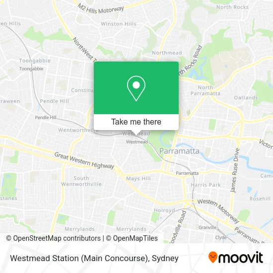 Westmead Station (Main Concourse) map