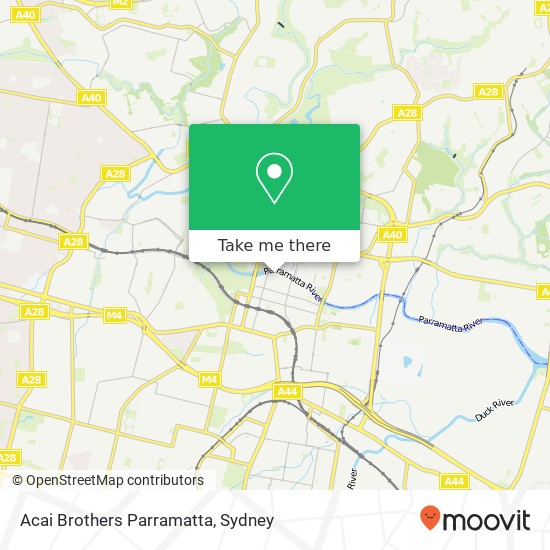 Acai Brothers Parramatta map