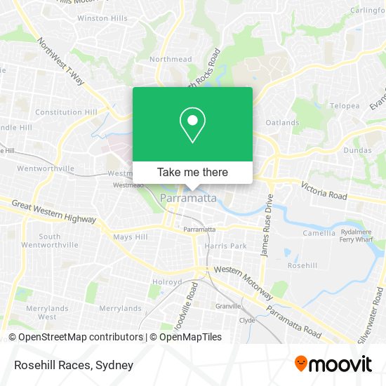 Rosehill Races map