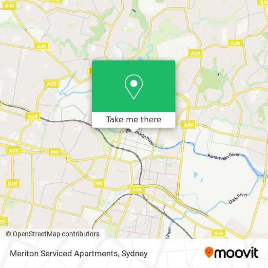 Meriton Serviced Apartments map