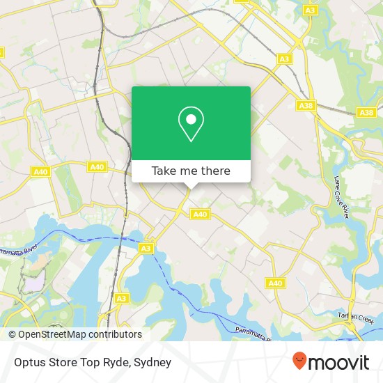 Optus Store Top Ryde map