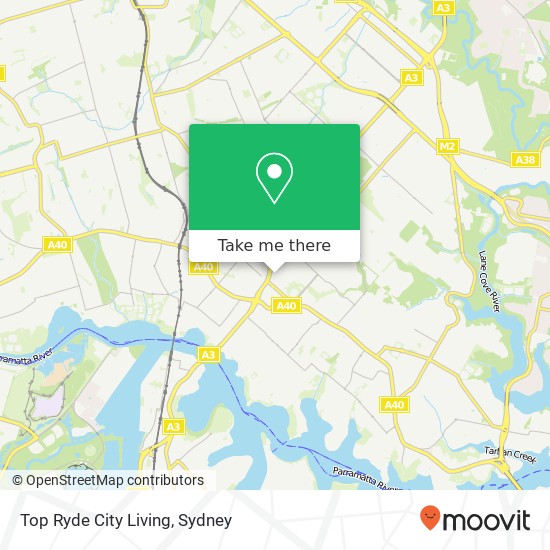 Top Ryde City Living map