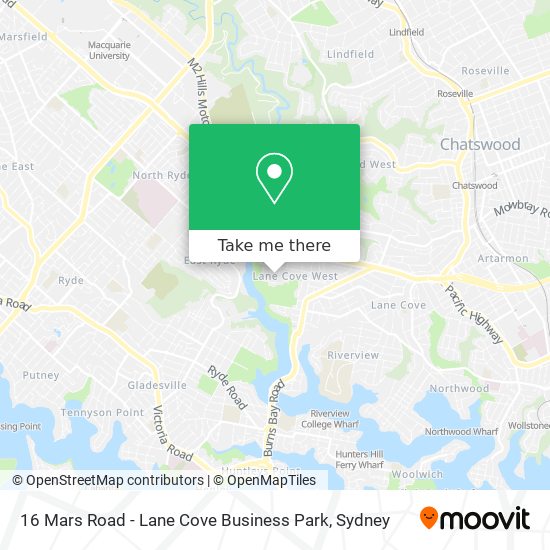16 Mars Road - Lane Cove Business Park map