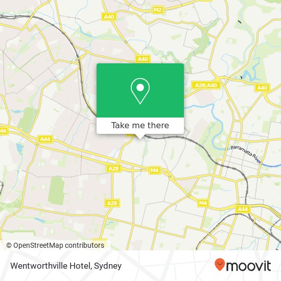 Mapa Wentworthville Hotel