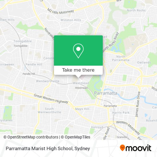 Mapa Parramatta Marist High School